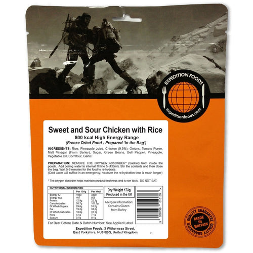 Expedition Foods Sweet and Sour Chicken with Rice  MRK 115