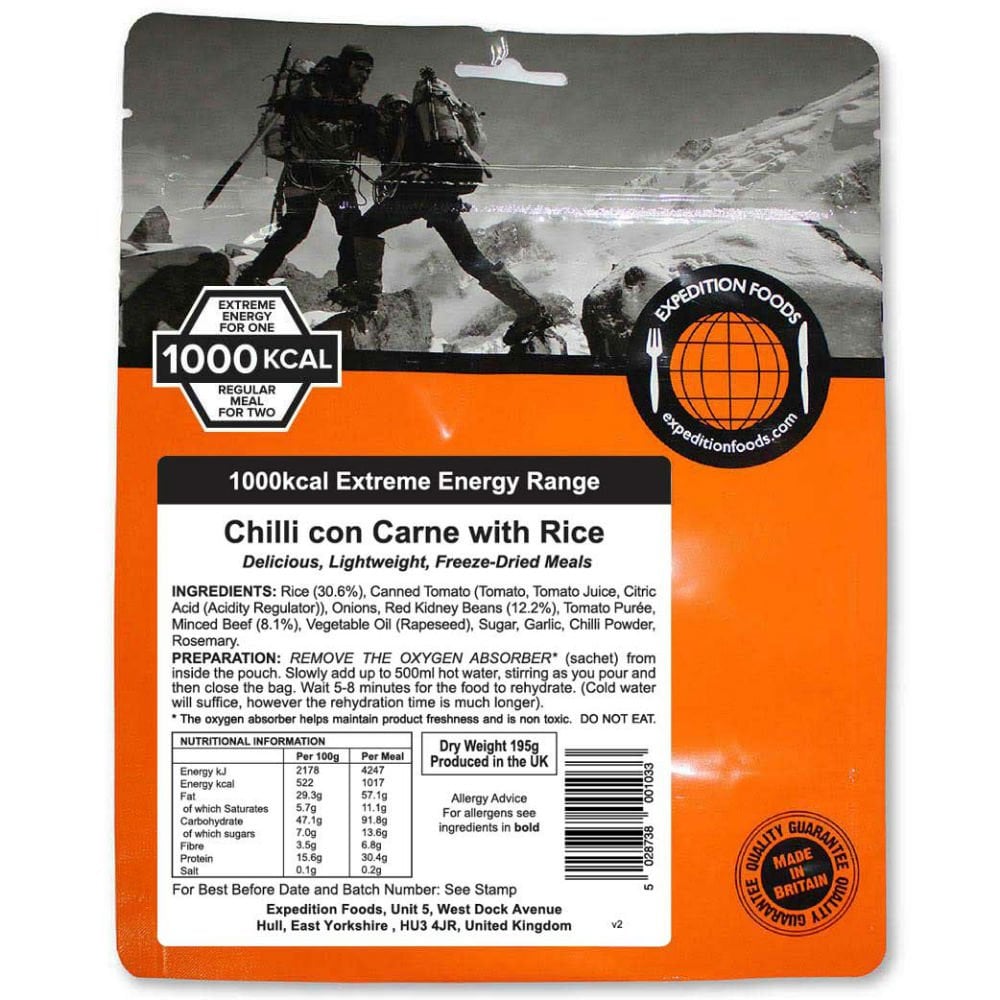 Expedition Foods Chilli Con Carne with Rice MRK 117