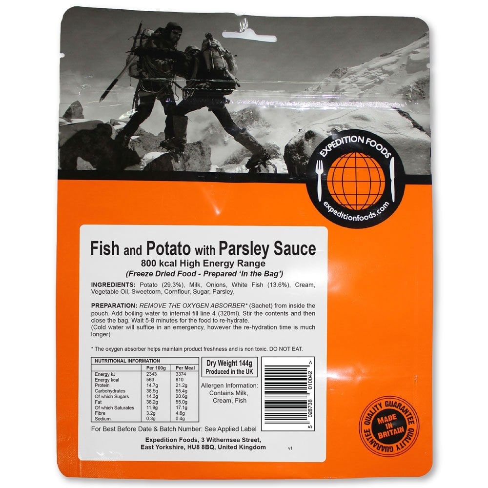 Expedition Foods Fish and Potato with Parsley Sauce  MRK 119