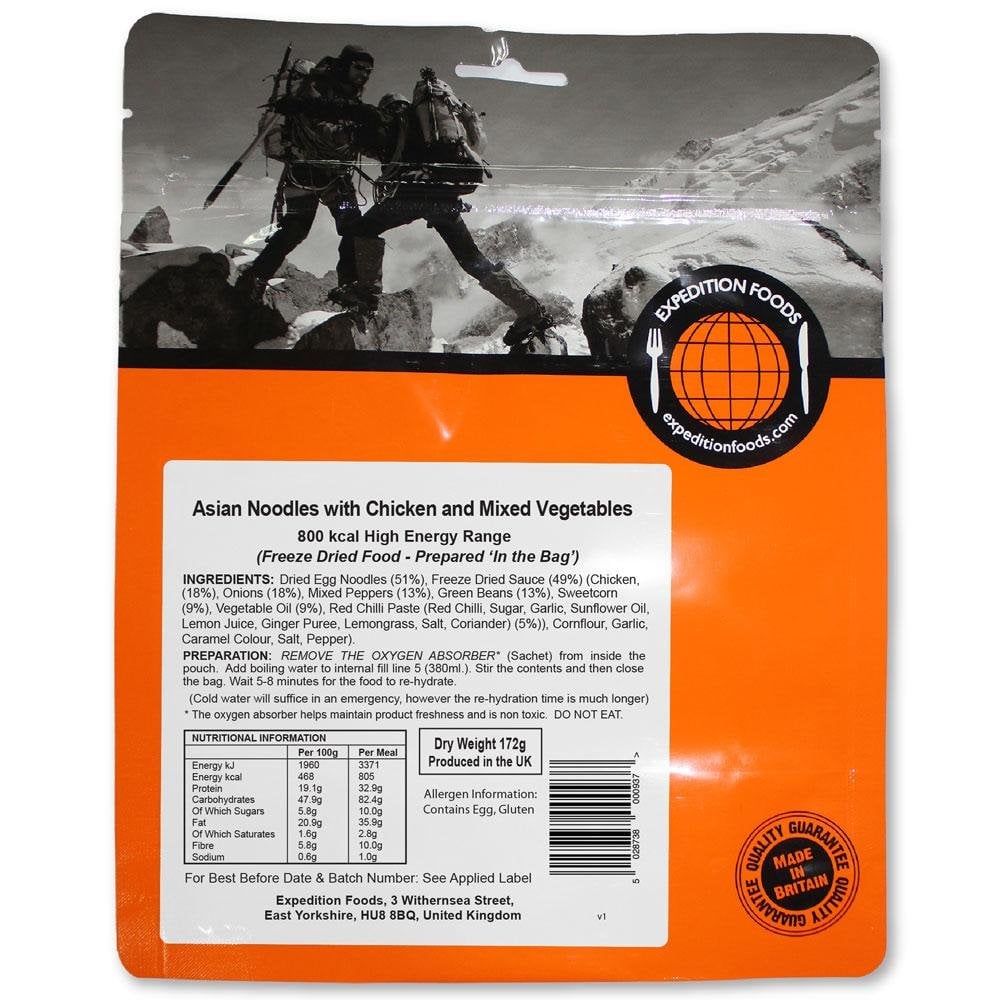 Expedition Foods Asian Noodles Chicken and Mixed Vegetable MRK 131