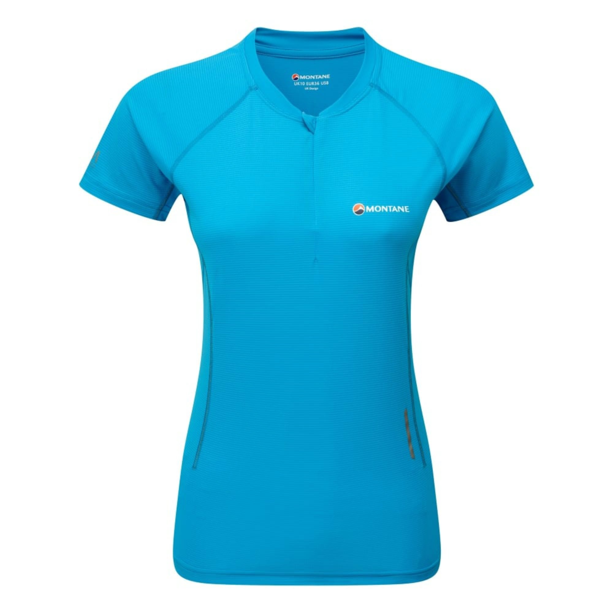 Montane Snap Zip T-Shirt Women Cerulean Blue