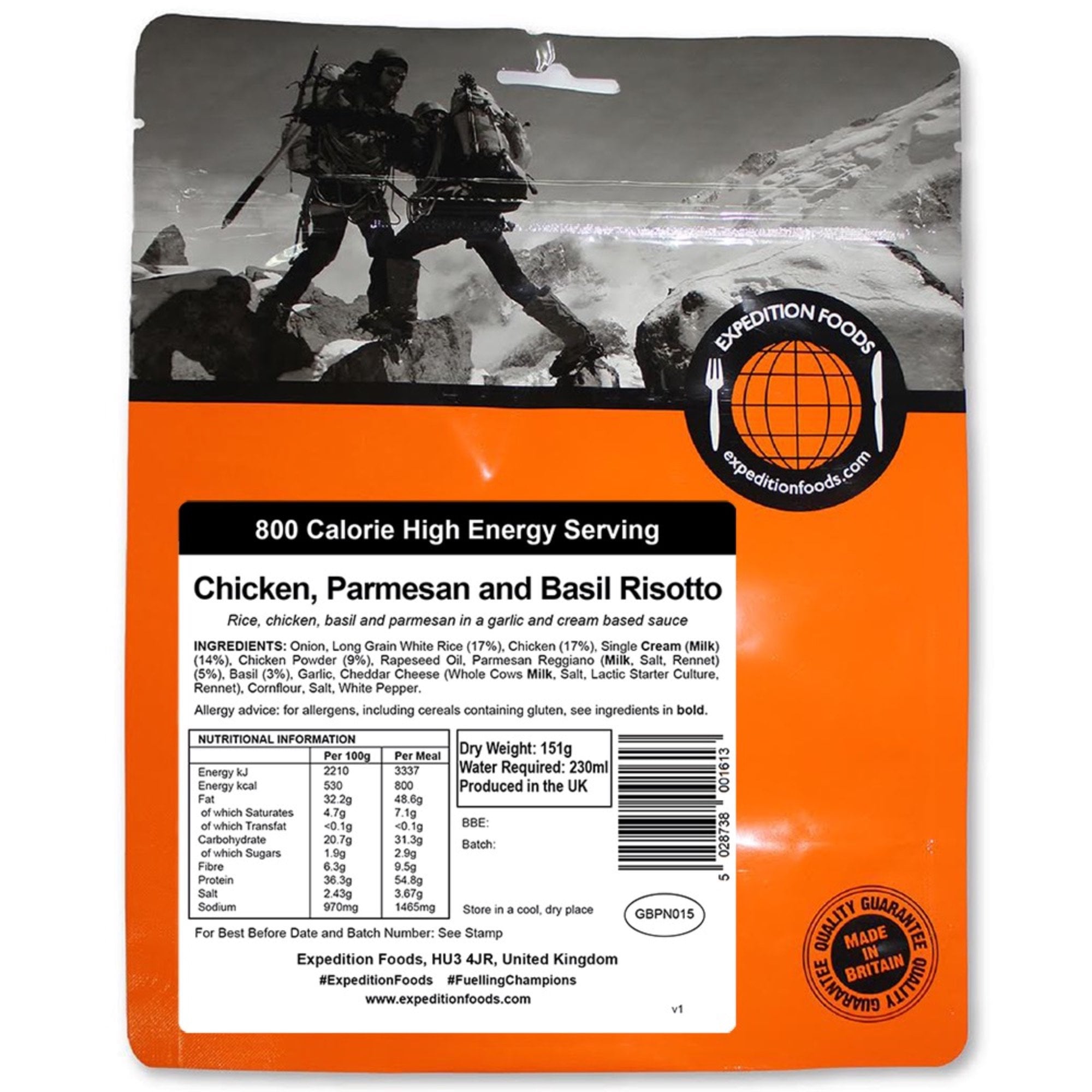 Expedition Foods Chicken, Parmesan & Basil MRK 137