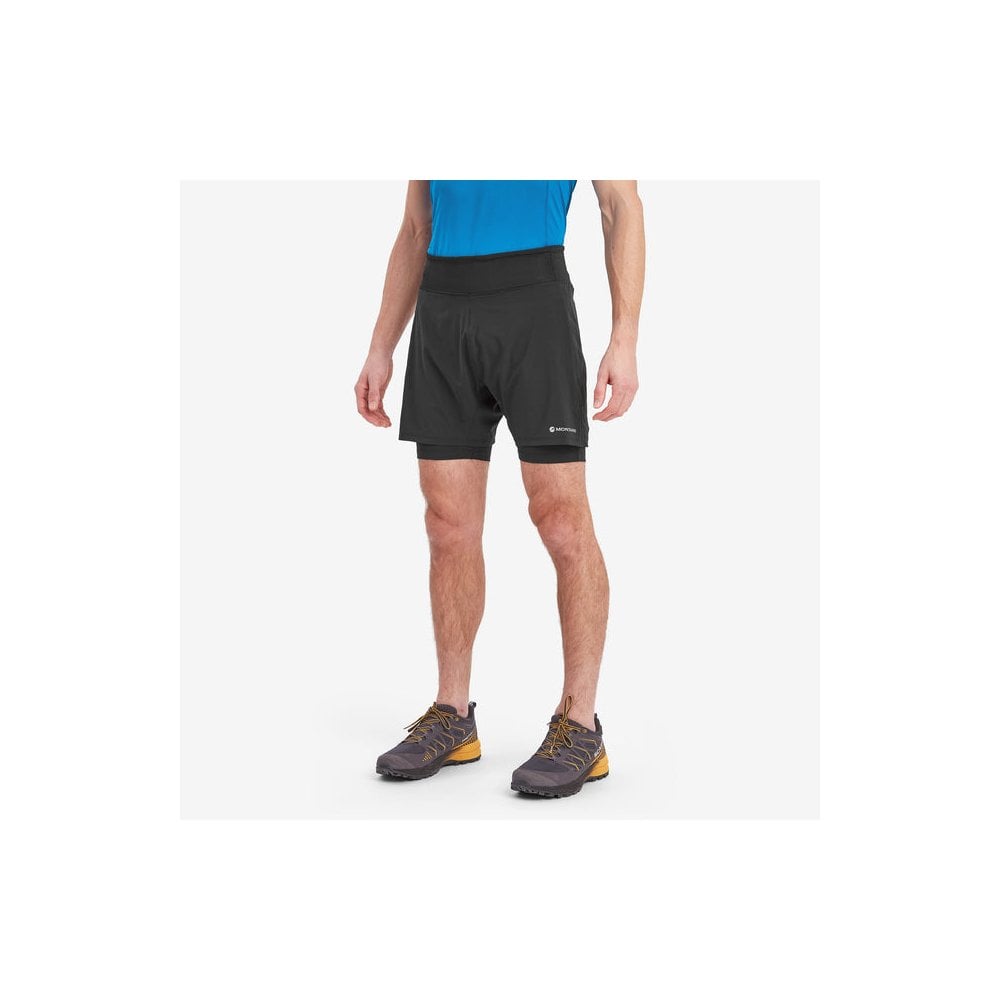 Montane Men's Slipstream Twin Skin Running Shorts Black