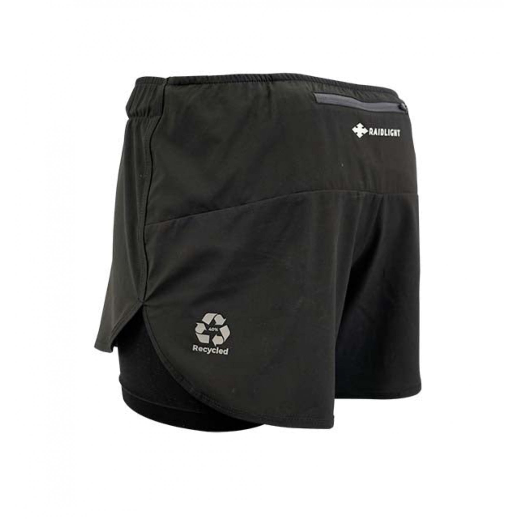 Raidlight R-Light 2 in 1 Shorts Black