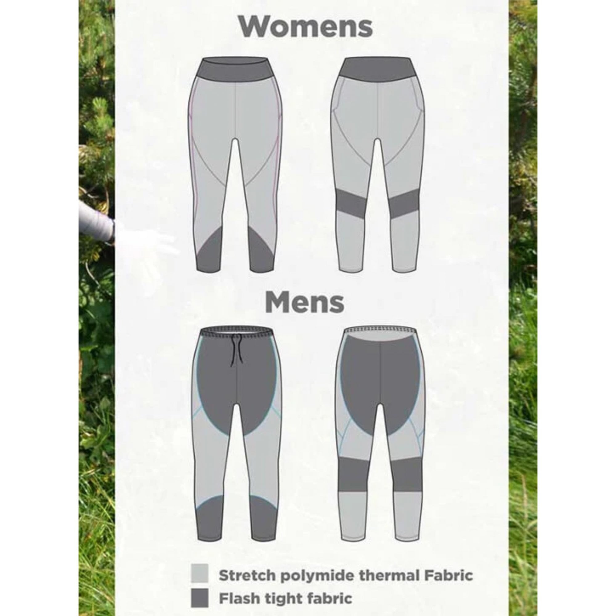 OMM Flash Winter Tights Black Blue
