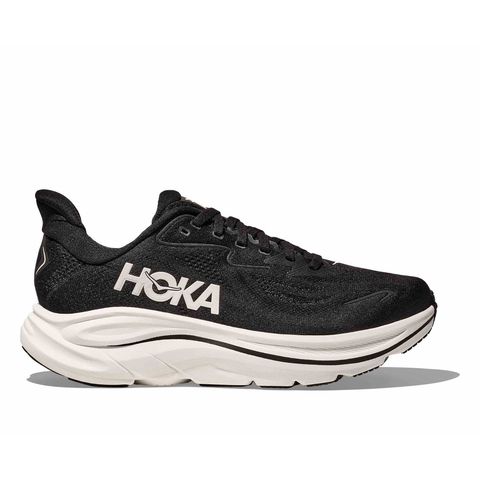 Hoka Clifton 10 D width (Women's) - Black/White