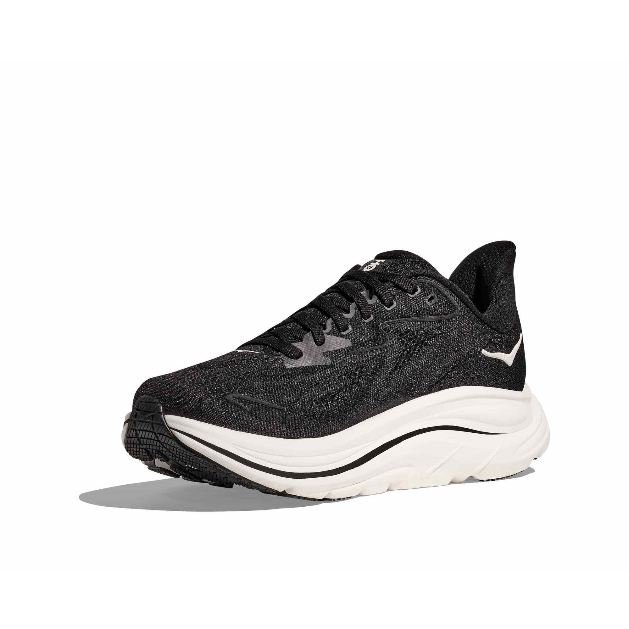 Hoka Clifton 10 D width (Women's) - Black/White