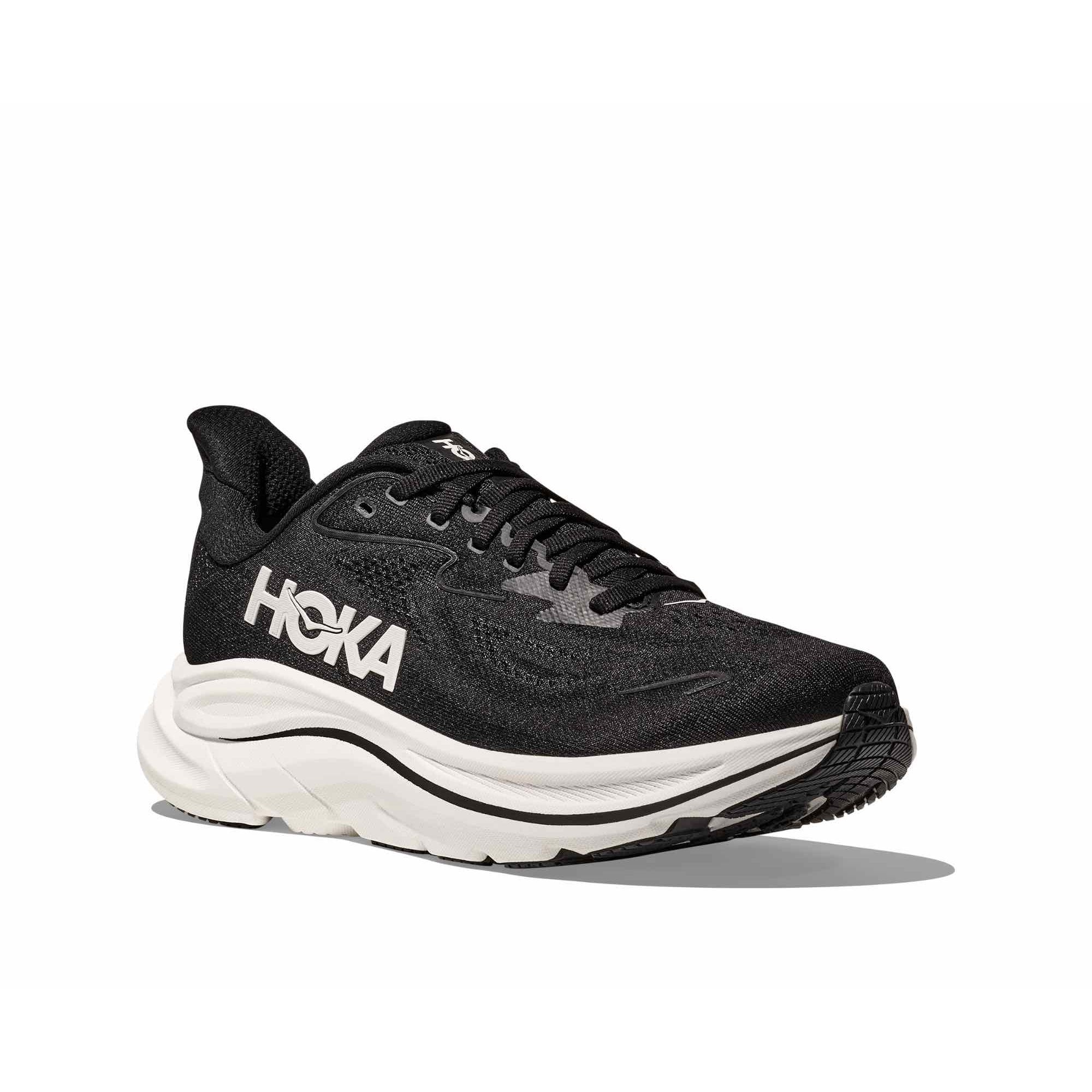 Hoka Clifton 10 D width (Women's) - Black/White