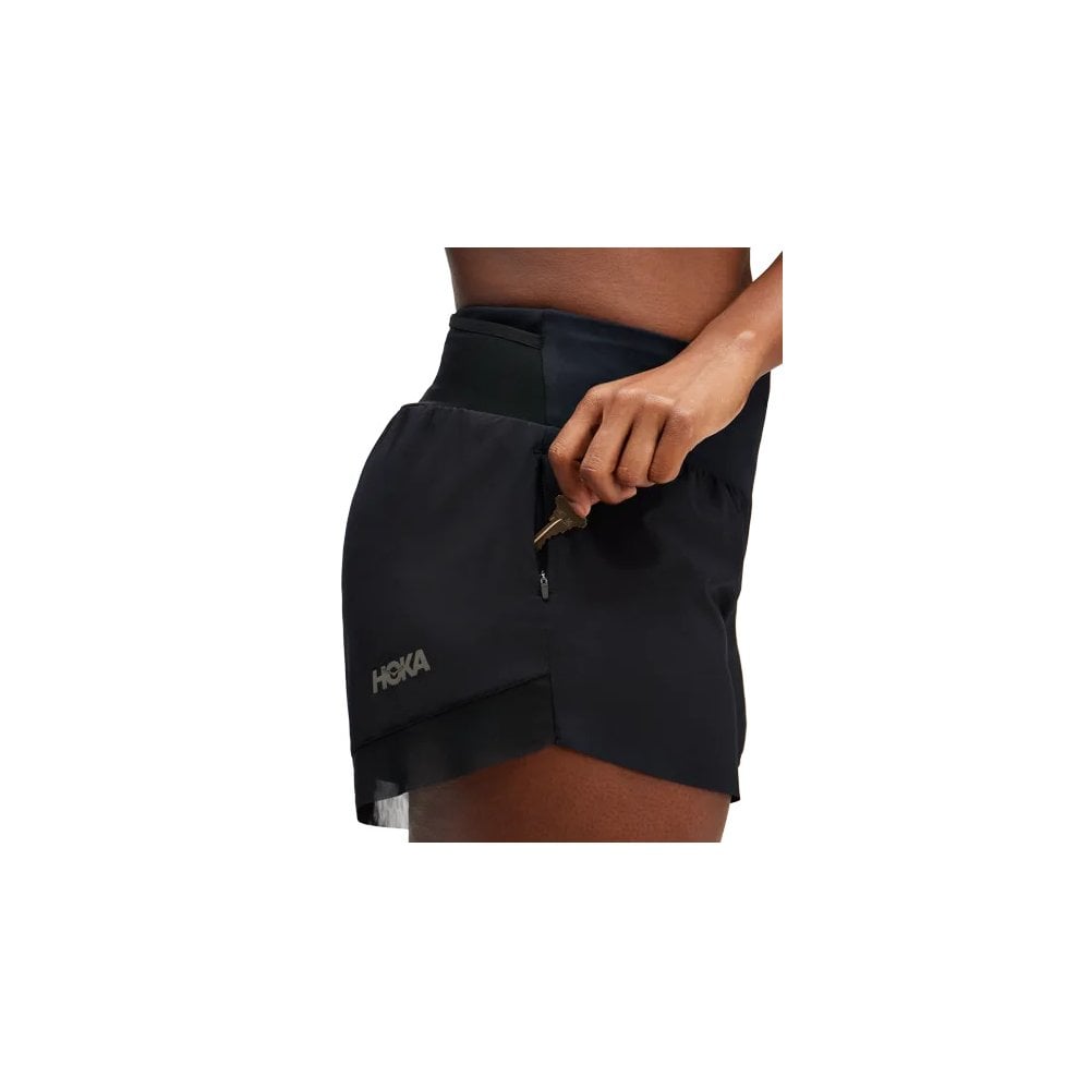 Hoka Women's Glide 4" Short | BLK