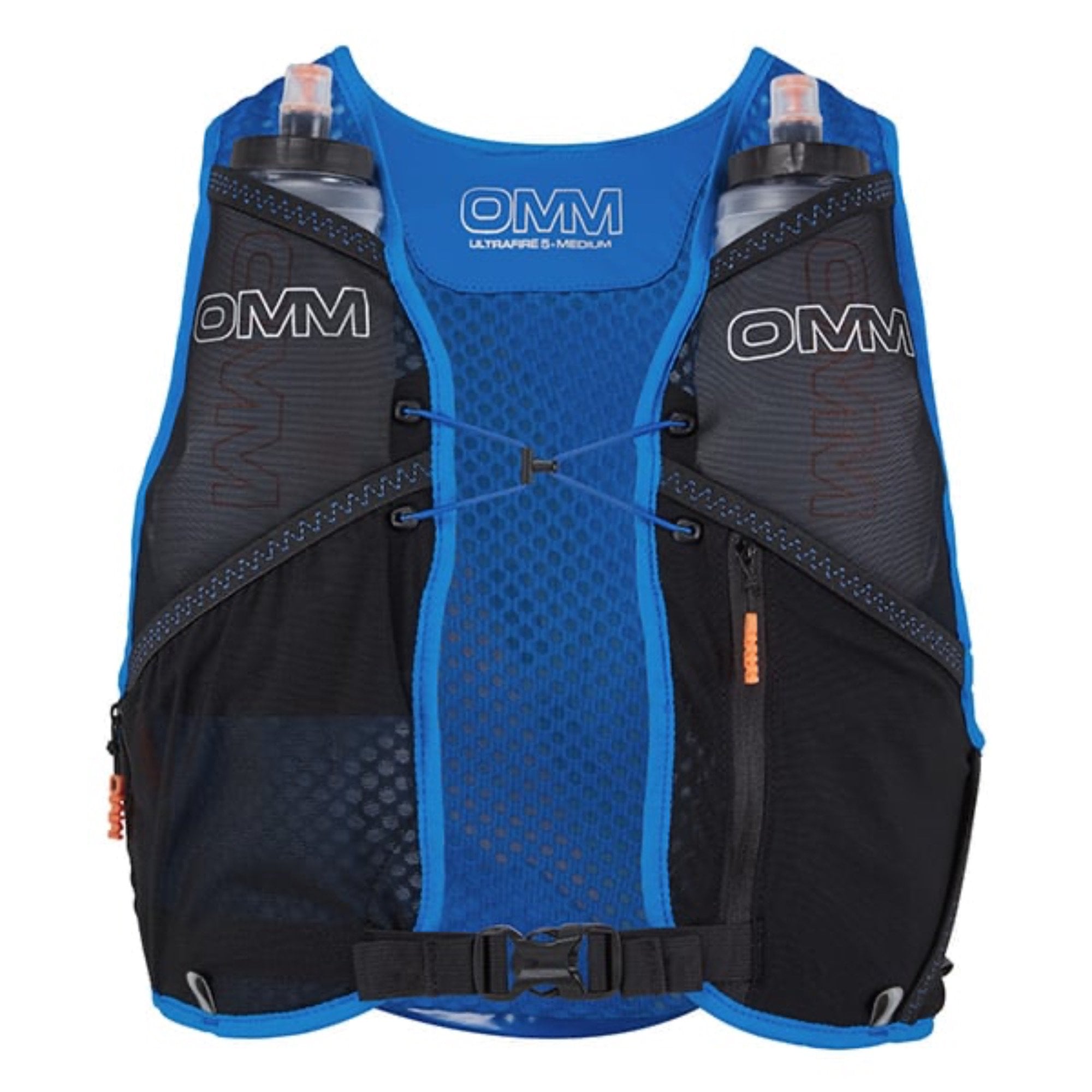 OMM UltraFire 5 Vest + 2 x 350ml Flexi Flasks Grey