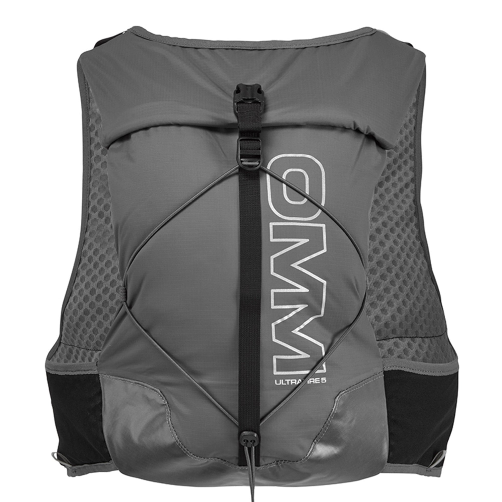 OMM UltraFire 5 Vest + 2 x 350ml Flexi Flasks Grey