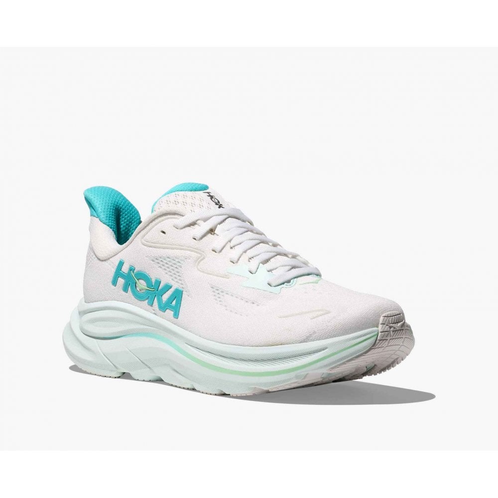 Hoka Clifton 10 (Women's) - White/ Cielo Blue
