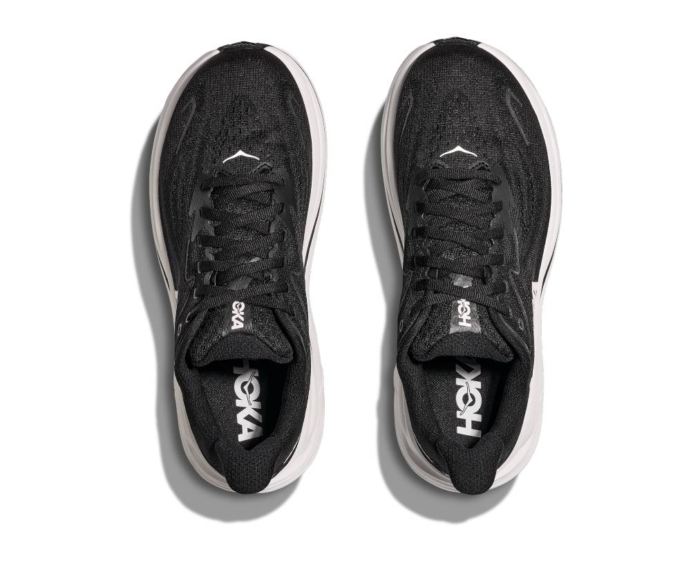 Hoka Clifton 10 D width (Women's) - Black/White
